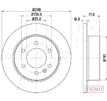 Brzdový kotouč ASHIKA 61-00-0527C