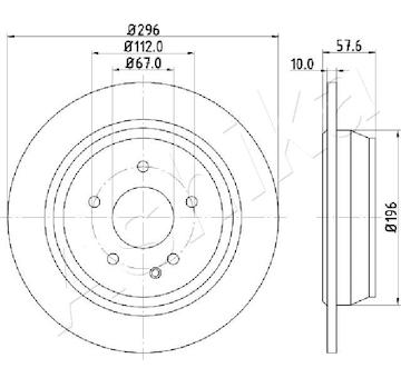 Brzdový kotouč ASHIKA 61-00-0532