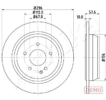 Brzdový kotúč ASHIKA 61-00-0532C