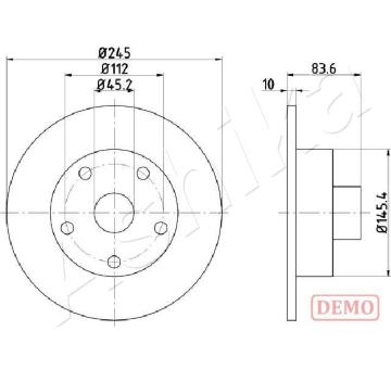 Brzdový kotouč ASHIKA 61-00-0906C