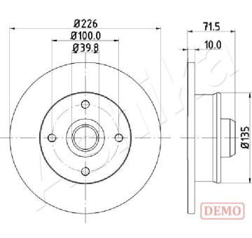 Brzdový kotouč ASHIKA 61-00-0922C