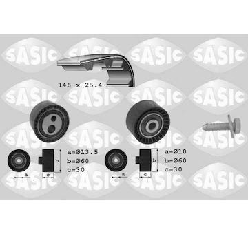 ozubení,sada rozvodového řemene SASIC 1750013