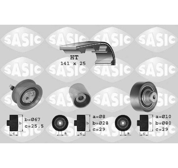 ozubení,sada rozvodového řemene SASIC 1756001