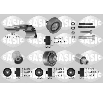 ozubení,sada rozvodového řemene SASIC 1756002