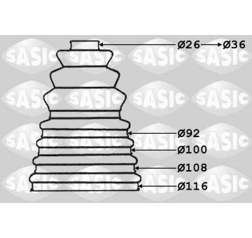 Sada měchů, hnací hřídel SASIC 1904010