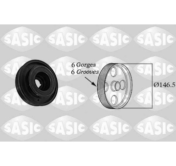 Řemenice, klikový hřídel SASIC 2154019