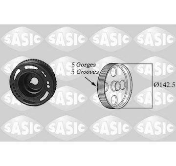 Řemenice, klikový hřídel SASIC 2156013