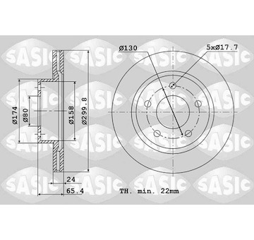 Brzdový kotouč SASIC 2464Y34J