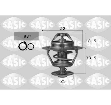 Termostat, chladivo SASIC 3306064