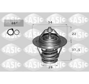 Termostat, chladivo SASIC 3306124