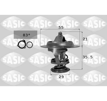 Termostat, chladivo SASIC 3381231