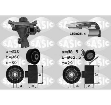 Vodni pumpa + sada ozubeneho remene SASIC 3900029
