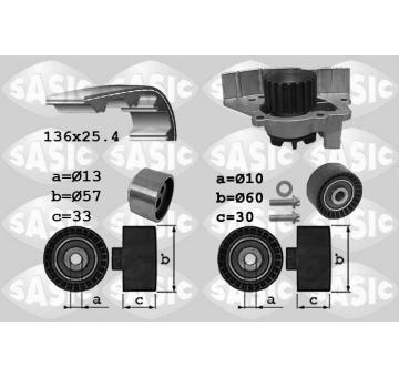 Vodní pumpa + sada ozubeného řemene SASIC 3900033