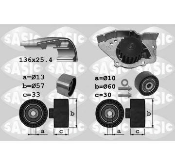 Vodni pumpa + sada ozubeneho remene SASIC 3900041