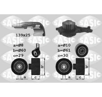 Vodní pumpa + sada ozubeného řemene SASIC 3900042