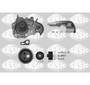 Vodní pumpa + sada ozubeného řemene SASIC 3904006