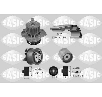 Vodní pumpa + sada ozubeného řemene SASIC 3906003