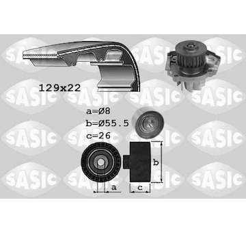 Vodní pumpa + sada ozubeného řemene SASIC 3906041