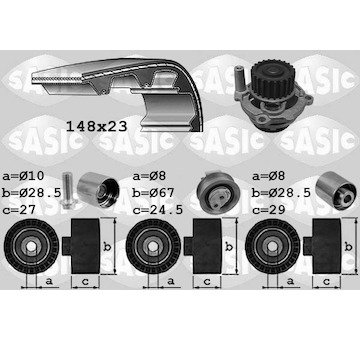 Vodní pumpa + sada ozubeného řemene SASIC 3906055