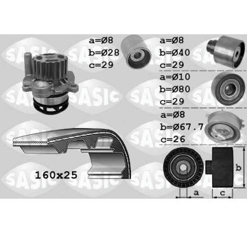 Vodní pumpa + sada ozubeného řemene SASIC 3906078