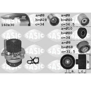 Vodní pumpa + sada ozubeného řemene SASIC 3906082