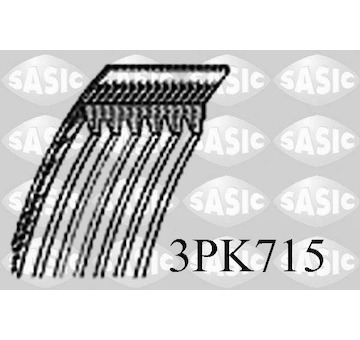 ozubený klínový řemen SASIC 3PK715