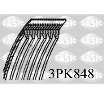 ozubený klínový řemen SASIC 3PK848