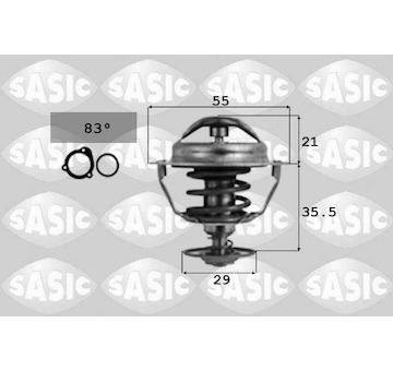 Termostat, chladivo SASIC 4000365