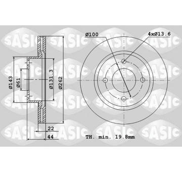 Brzdový kotouč SASIC 4004273J