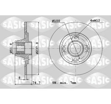 Brzdový kotouč SASIC 4004287J