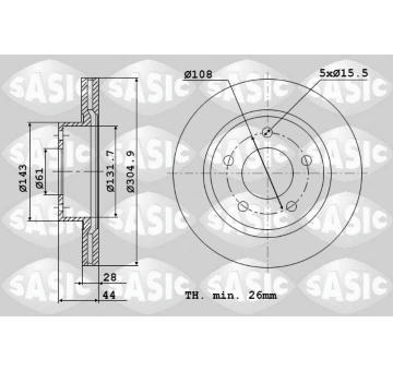 Brzdový kotouč SASIC 4004306J