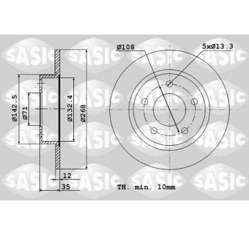 Brzdový kotouč SASIC 6100033