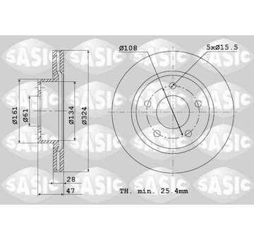 Brzdový kotouč SASIC 6104005