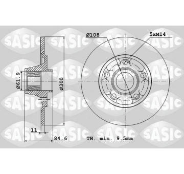 Brzdový kotouč SASIC 6104006