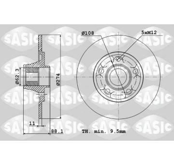 Brzdový kotouč SASIC 6104030