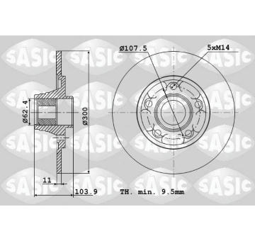 Brzdový kotouč SASIC 6104045