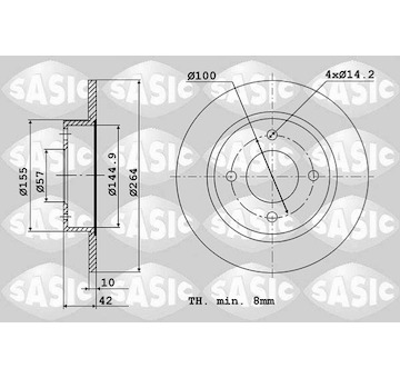 Brzdový kotouč SASIC 6106018