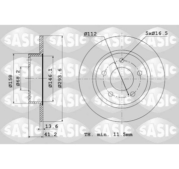 Brzdový kotouč SASIC 6106031