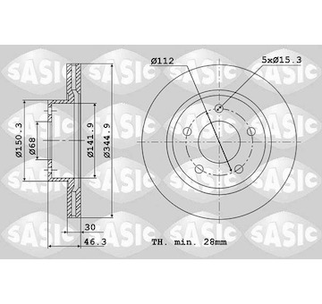 Brzdový kotouč SASIC 6106035