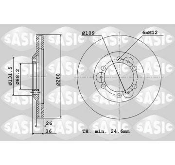 Brzdový kotouč SASIC 6106092