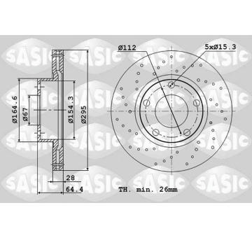 Brzdový kotúč SASIC 6106107