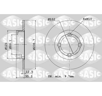 Brzdový kotouč SASIC 6106111