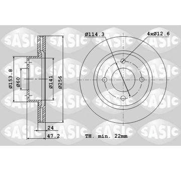 Brzdový kotouč SASIC 6106112