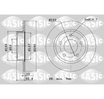 Brzdový kotouč SASIC 6106119