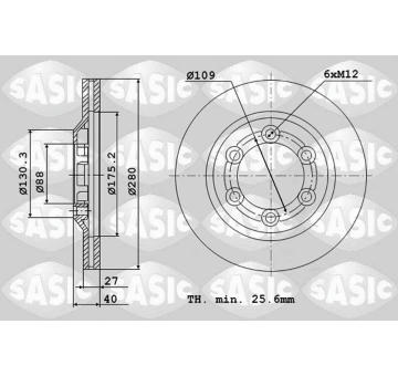 Brzdový kotouč SASIC 6106174
