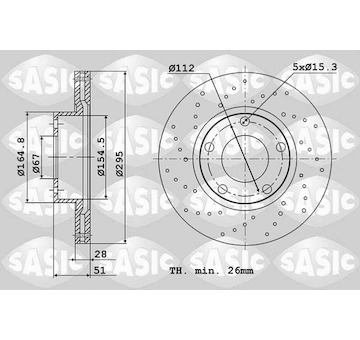 Brzdový kotouč SASIC 6106240