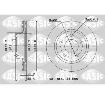 Brzdový kotouč SASIC 6106284