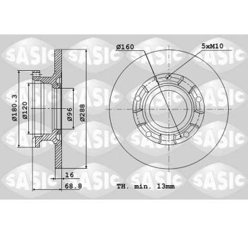 Brzdový kotúč SASIC 6106298