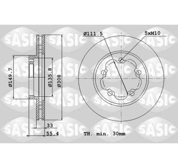 Brzdový kotouč SASIC 6106300