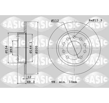 Brzdový kotouč SASIC 6106315